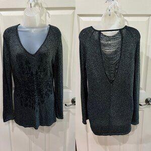 Harley Davidson Ladies Cut Back Sweater Size Large